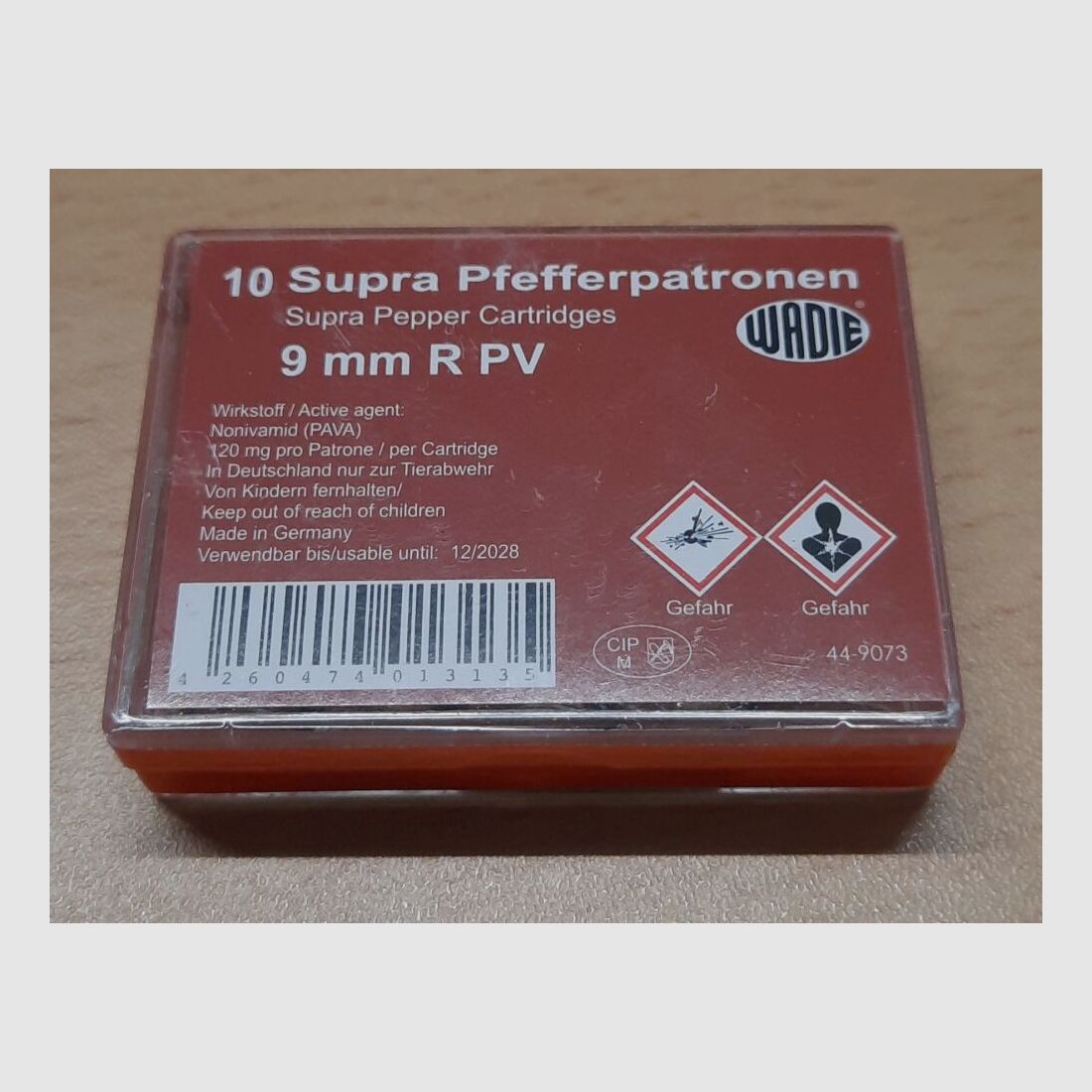 Wadie 9 mm R PV Supra Pfefferpatronen