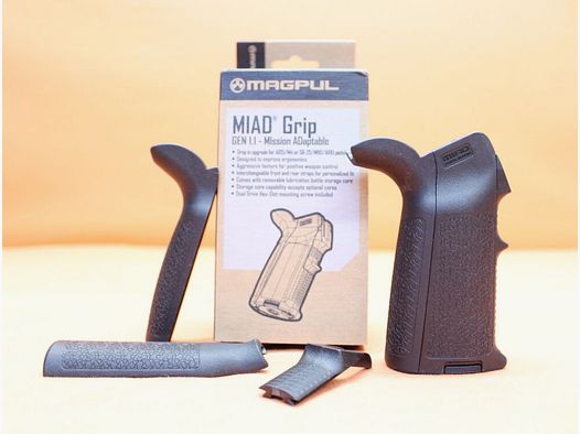 Magpul AR-15: Empuñadura de pistola Magpul MIAD (MAG520-BLK) Kit básico modular de polímero negro