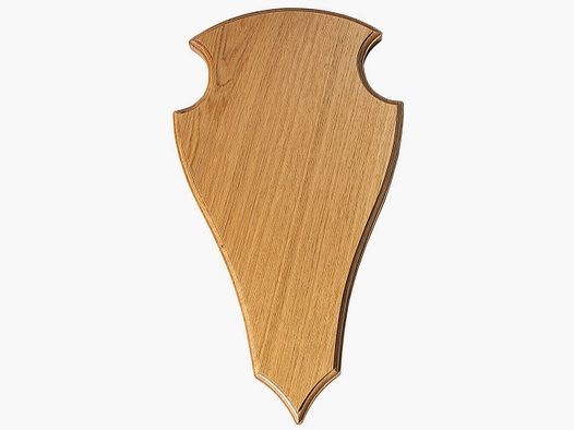 Massives Eichenschild für Damwild & Rotwild – Spitz – 36 x 20 cm