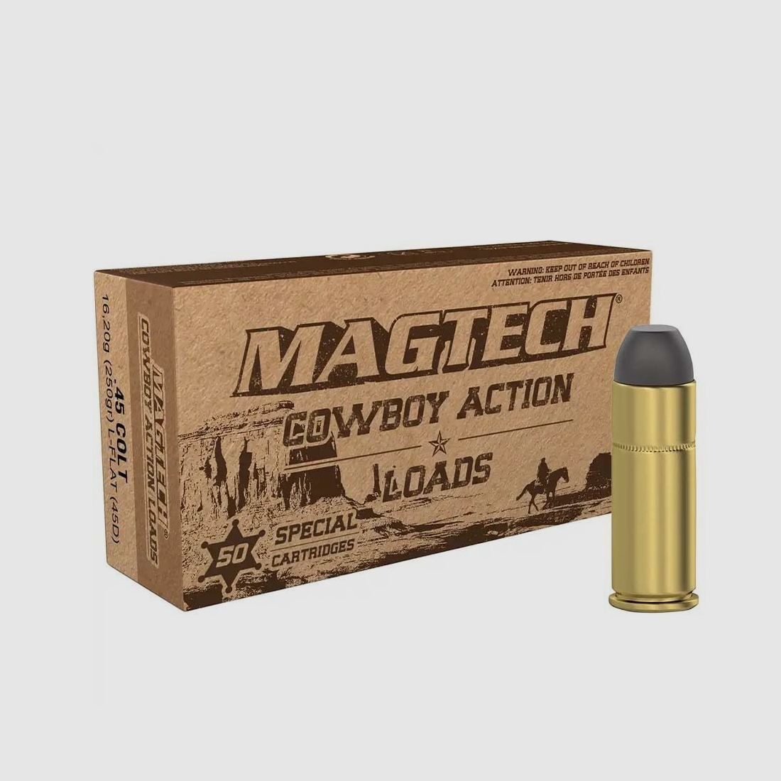 MagTech .45 Long Colt Blei-Flachkopf 16,2 g / 250 grs. / 50 Stk