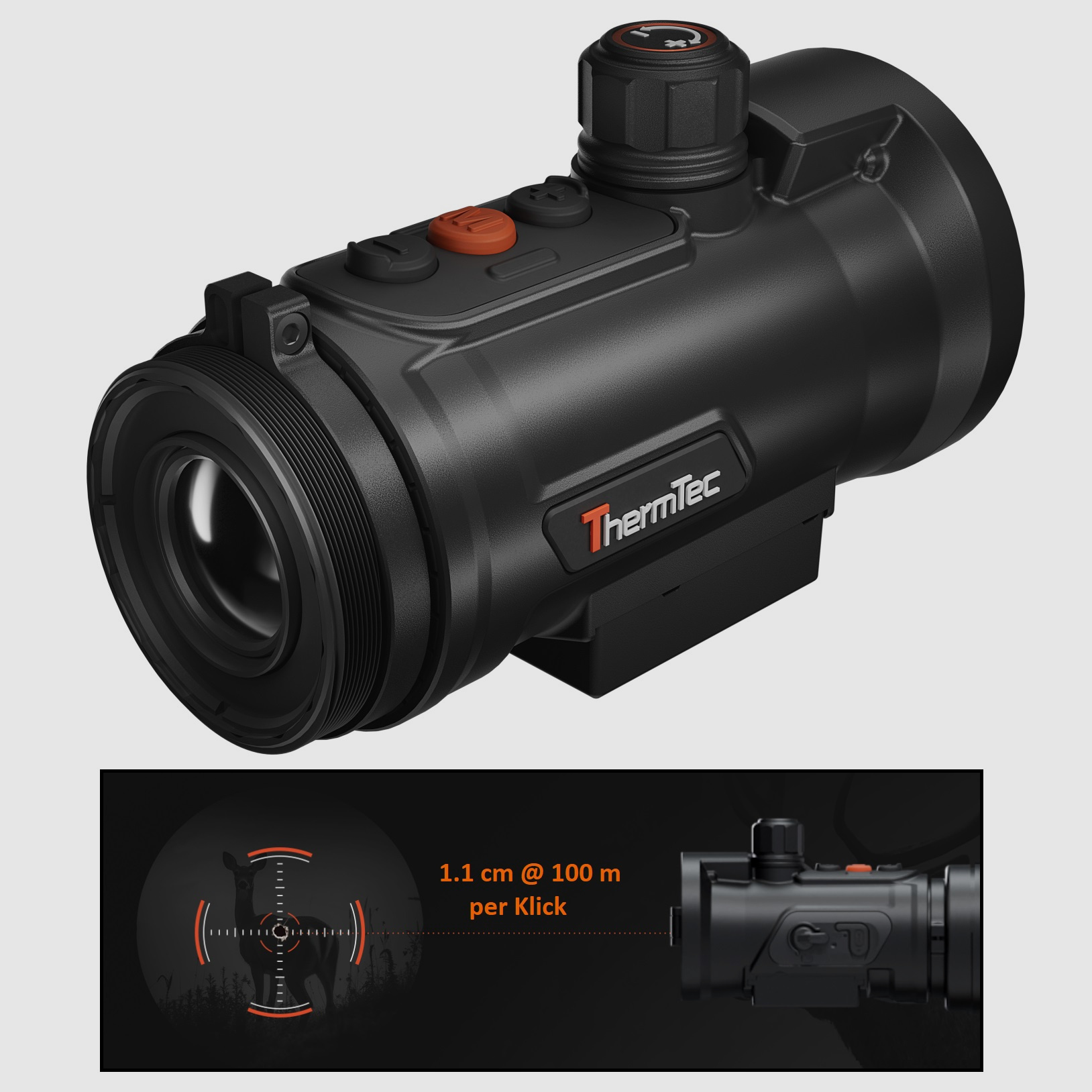 ThermTec Hunt 650L Pro thermal imaging attachment with LRF