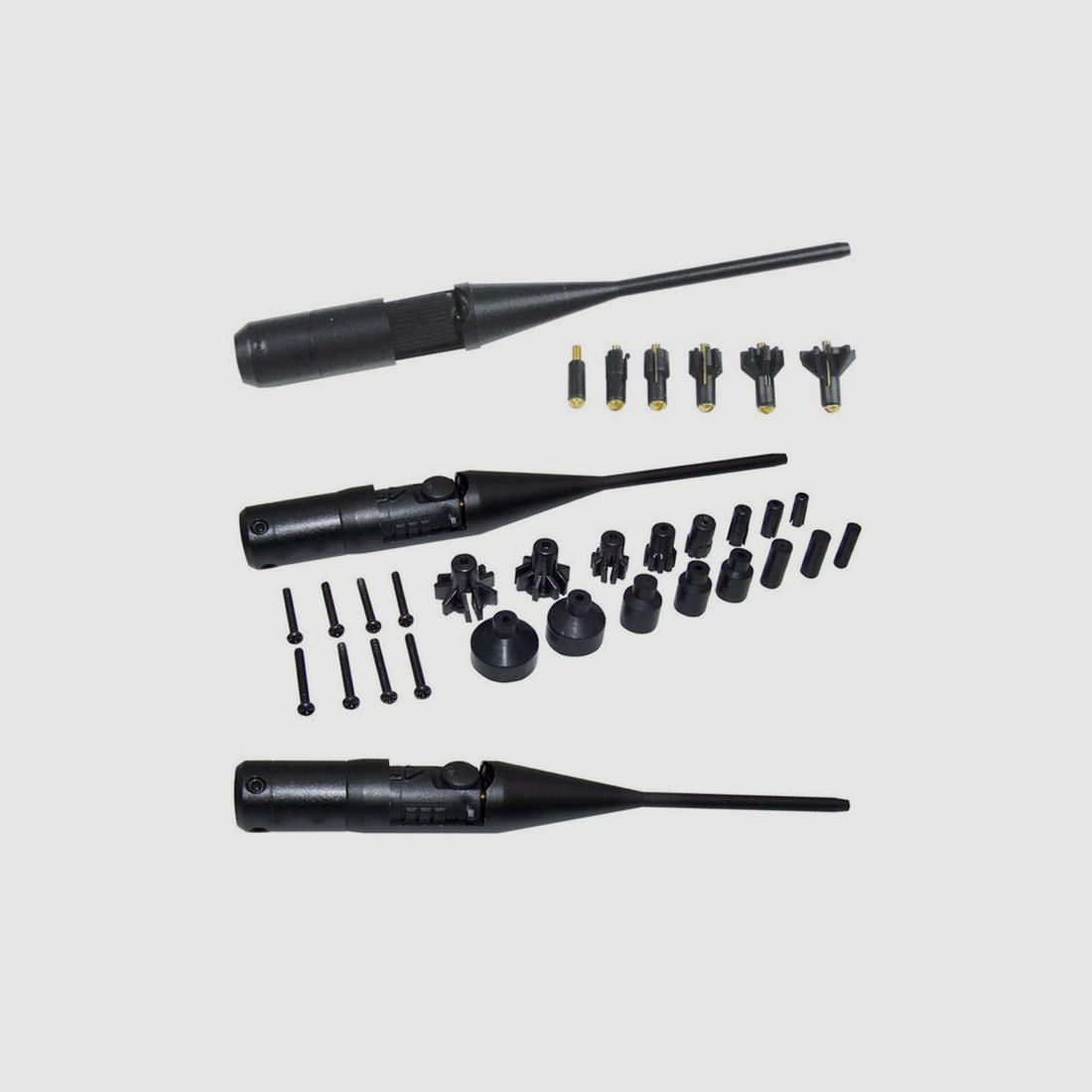COLLIMATORE LASER UNIVERSALE CON 5 ADATTATORI PER CARABINA – 1 CACCIAVITE E 3 BATTERIE AG13, immagine 1 di 4