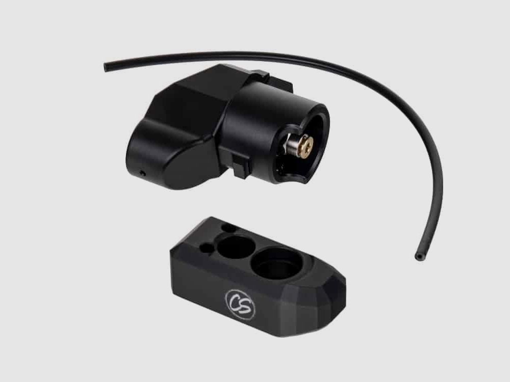 Adaptador de culata Air Stock de CS MagFed Innovations para el marcador de paintball Planet Eclipse EMF100