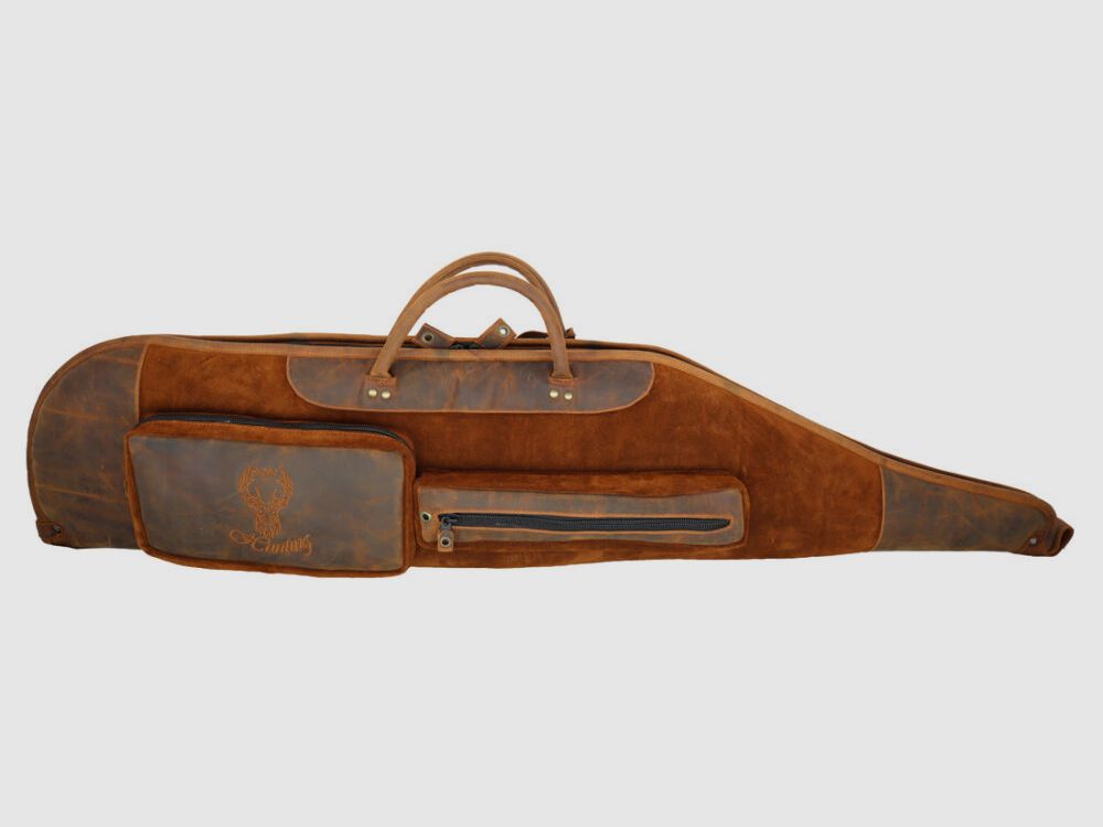 Nobil Hunting Leder Futteral 130cm in braun, handgenäht