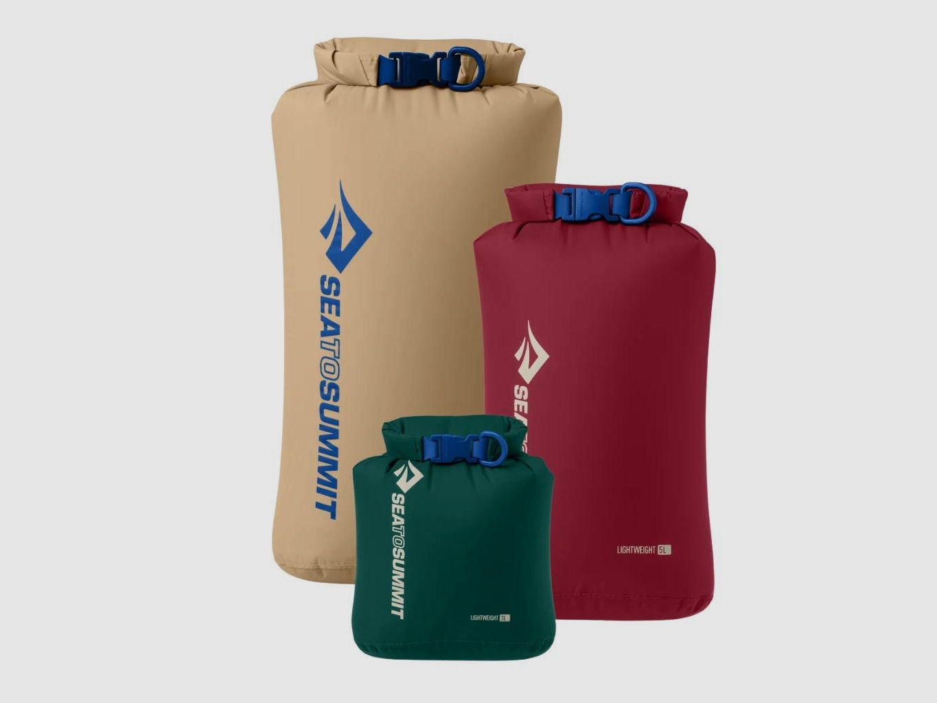 Bolsas estancas Sea to Summit Lightweight Dry (Granate/Verde/Arena), imagen 3 de 3