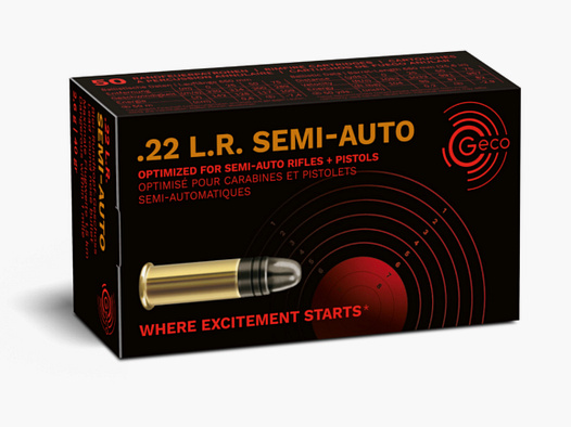 Geco 2318599 .22 lr. SEMI AUTO 2.6 g 40 grs. Rimfire cartridges