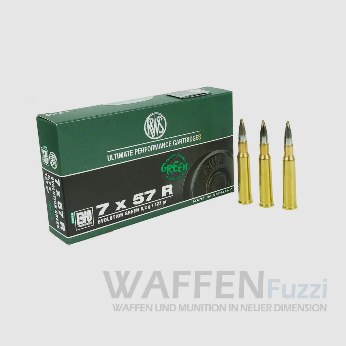 RWS 7x57R Evo verde 8,2g 20 colpi