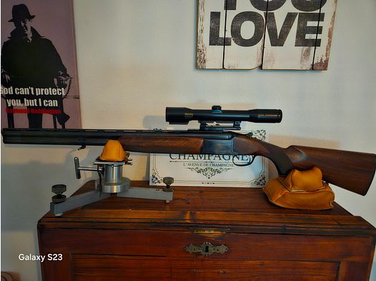 Over-and-under shotgun with interchangeable barrels in 45/70 - also trade for watch!