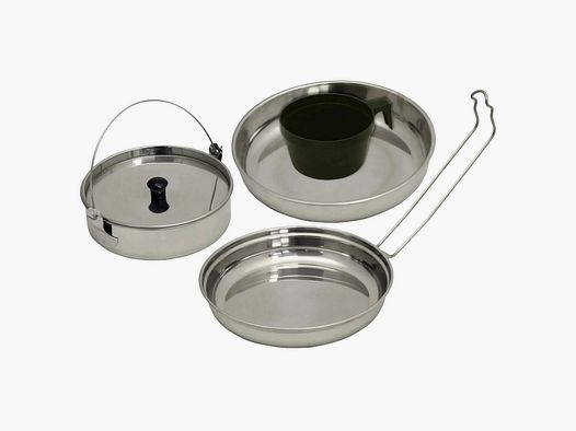 MFH Utensilios de Cocina de Acero Inoxidable de 5 Piezas Plateado