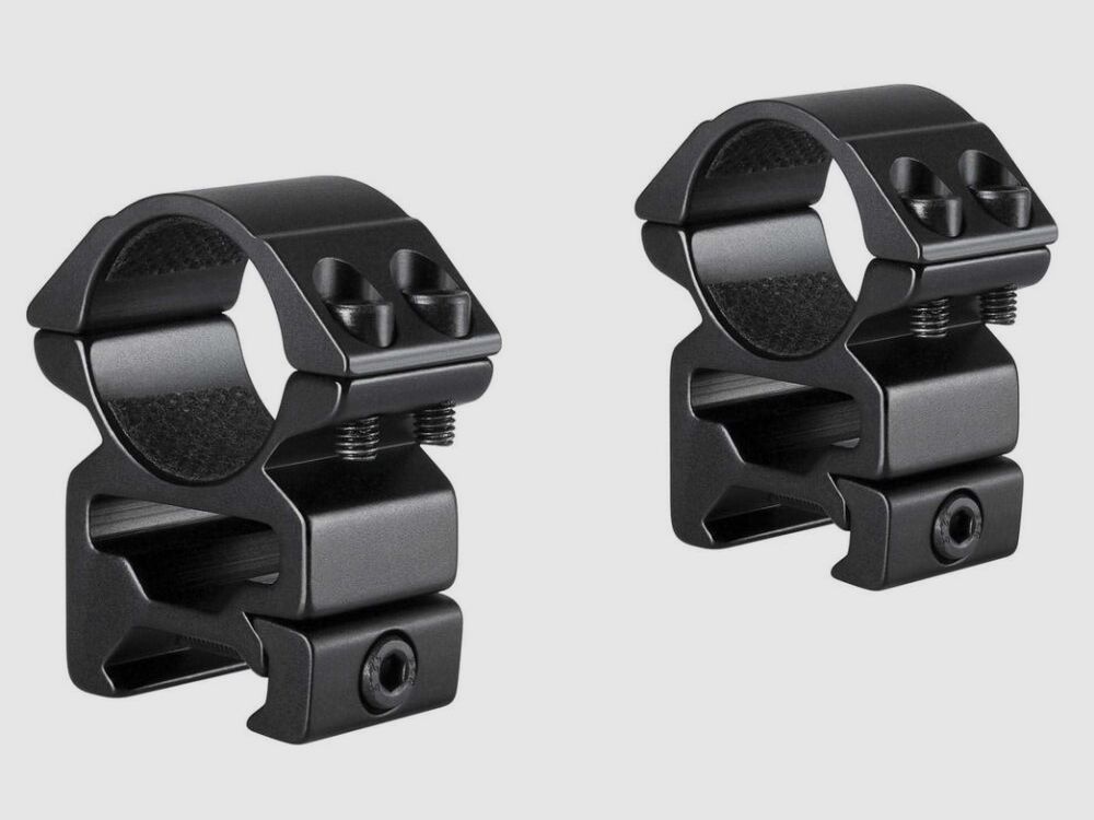 HAWKE Match Ring Mount, Weaver/Picatinny Schiene, Tubus: 25,4mm / 1 Zoll high- Stahl