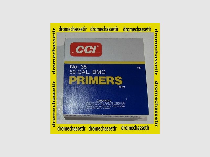Blik met 100 CCI 35 speciale primers kaliber 50 BMG (12,7×99)