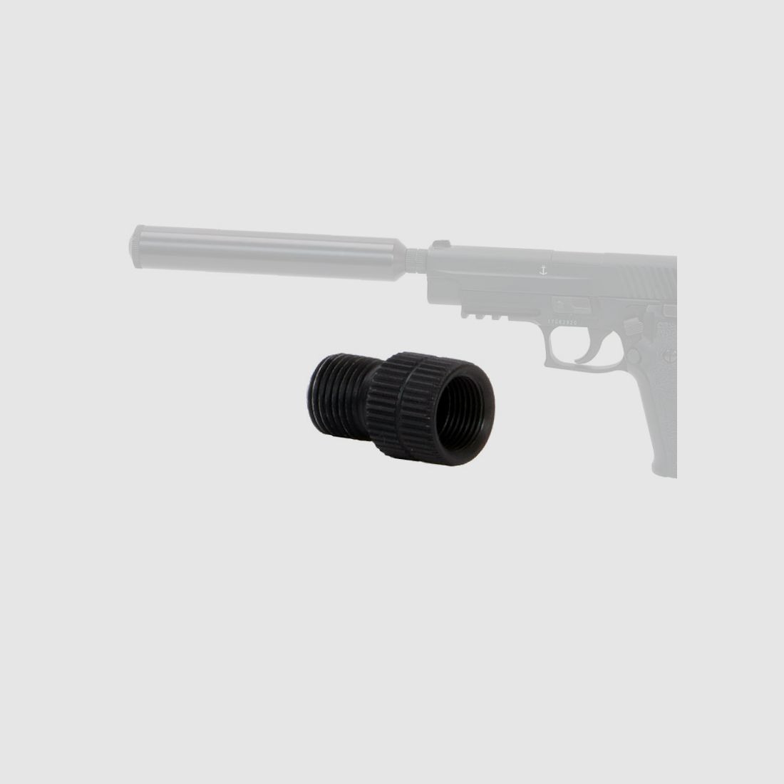 SchalldĂ¤mpferadapter fĂĽr CO2 Pistolen Sig Sauer P226, Kaliber 4,5 mm Diabolo