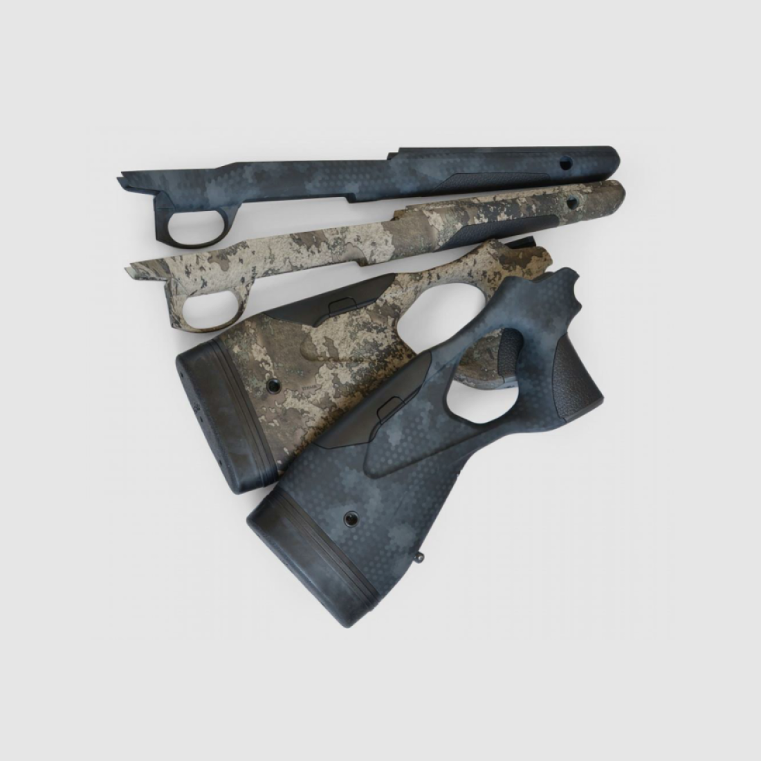 Sako S20 Camo Rear stock complete PRECISION, Polyfade forest green