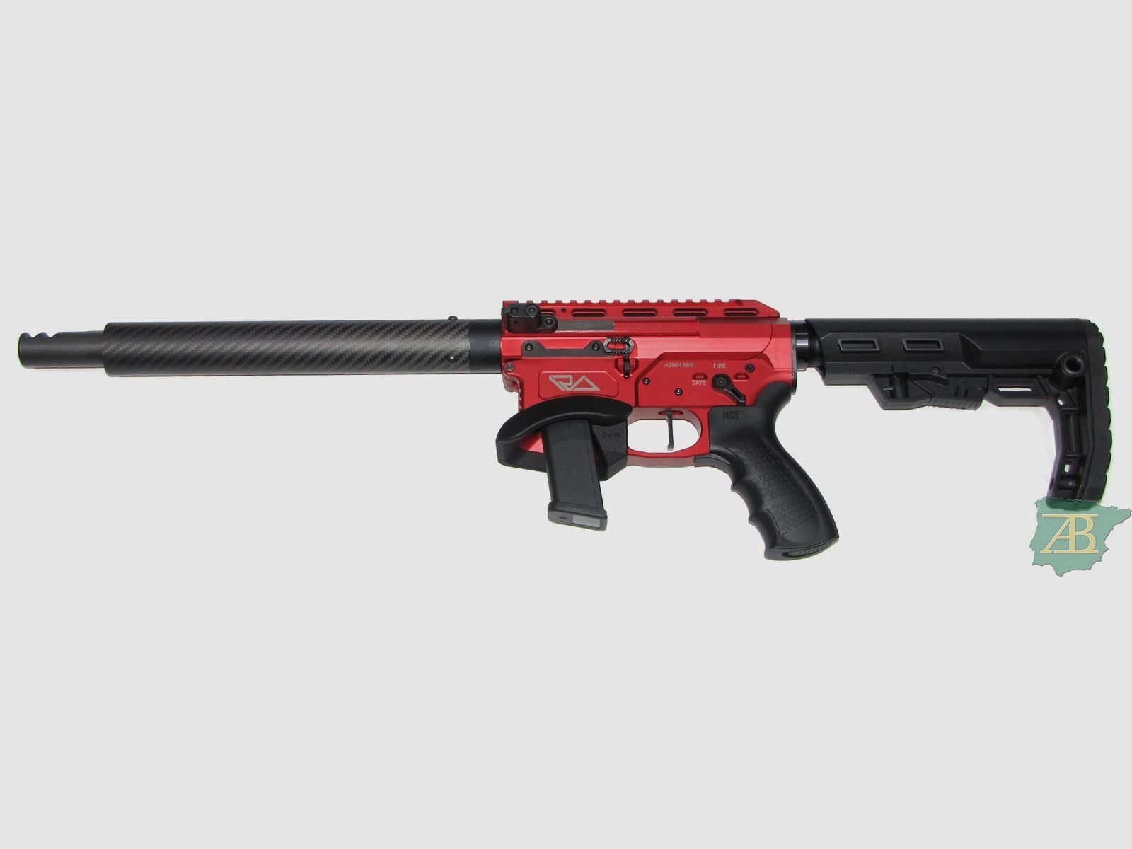 Selbstladebüchse REVO ARMS AR9 BLACK / RED RAPTOR 12,5″ 9 MM PB, Bild 7 von 7