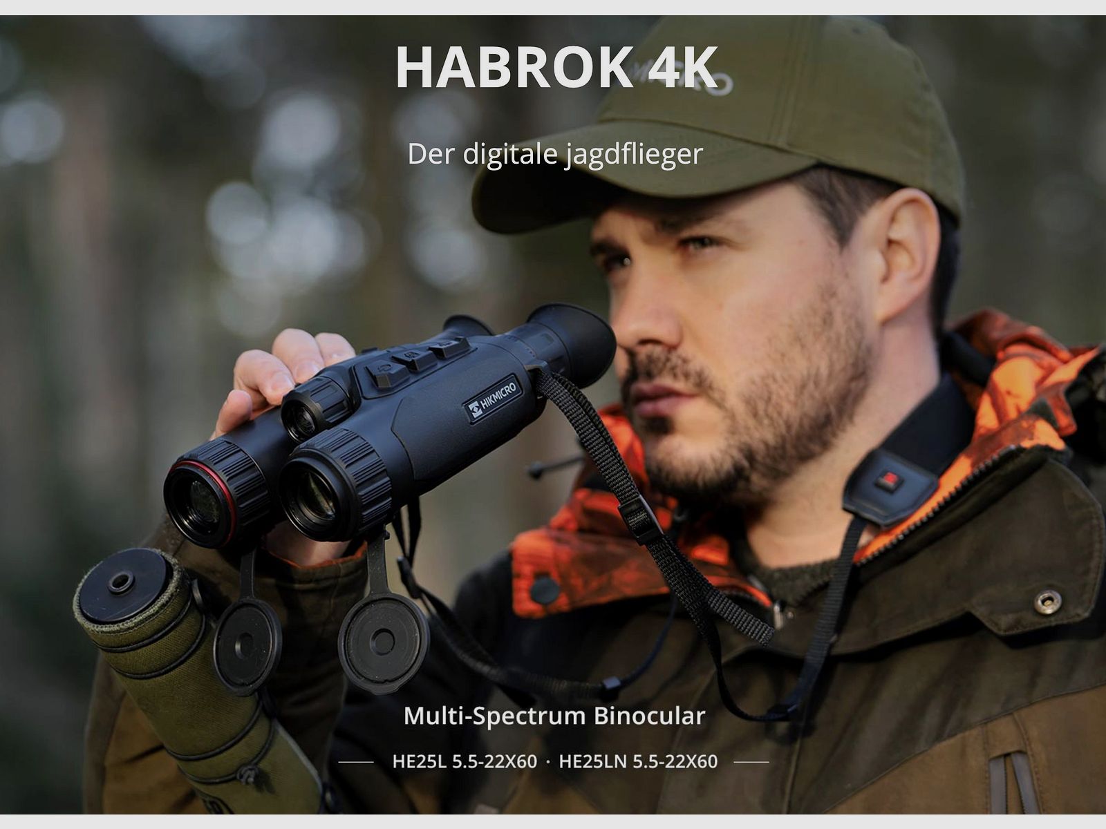 Hikmicro Binocular Habrok 4K HE25LN 5.5-22x60 Wärmebild/Nachtsicht/Digitalkamera 940Nm 1920 x 1080