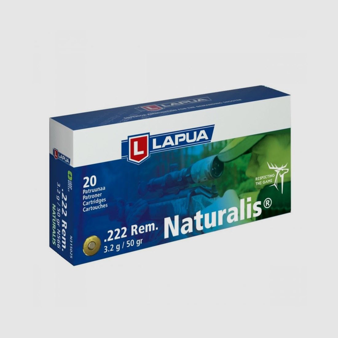 Lapua .222Rem Naturalis 3,2g - 50gr.