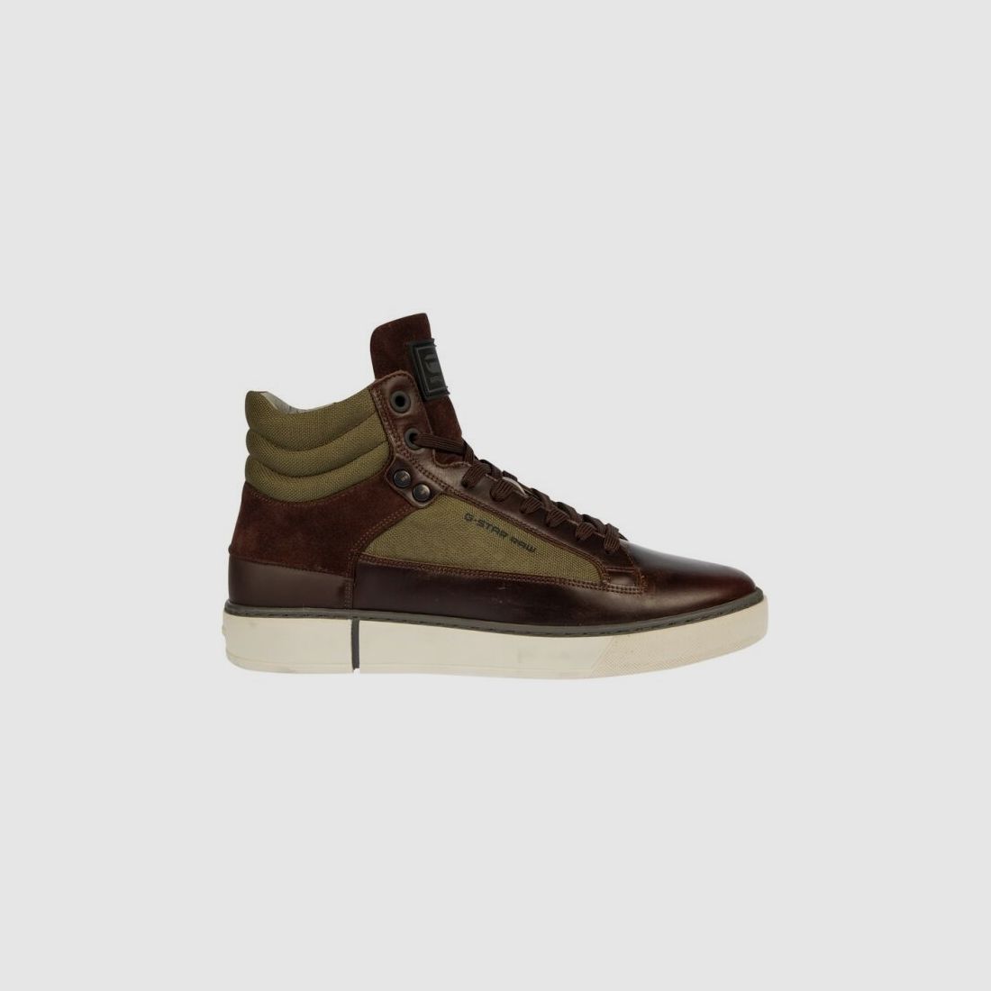 G-Star Herren High Top Sneaker  Ravond MID M 5296 Braun, Oliv