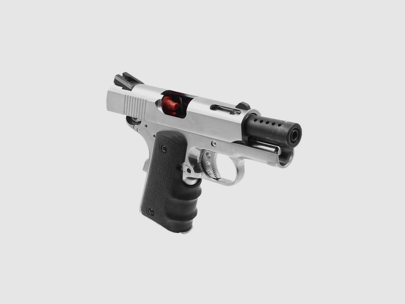 GBB 1911 Mini AW CUSTOM - Wykończenie Srebrne - Realistyczny Blowback - Precyzja i Niezawodność w Terenu, zdjęcie 2 z 5