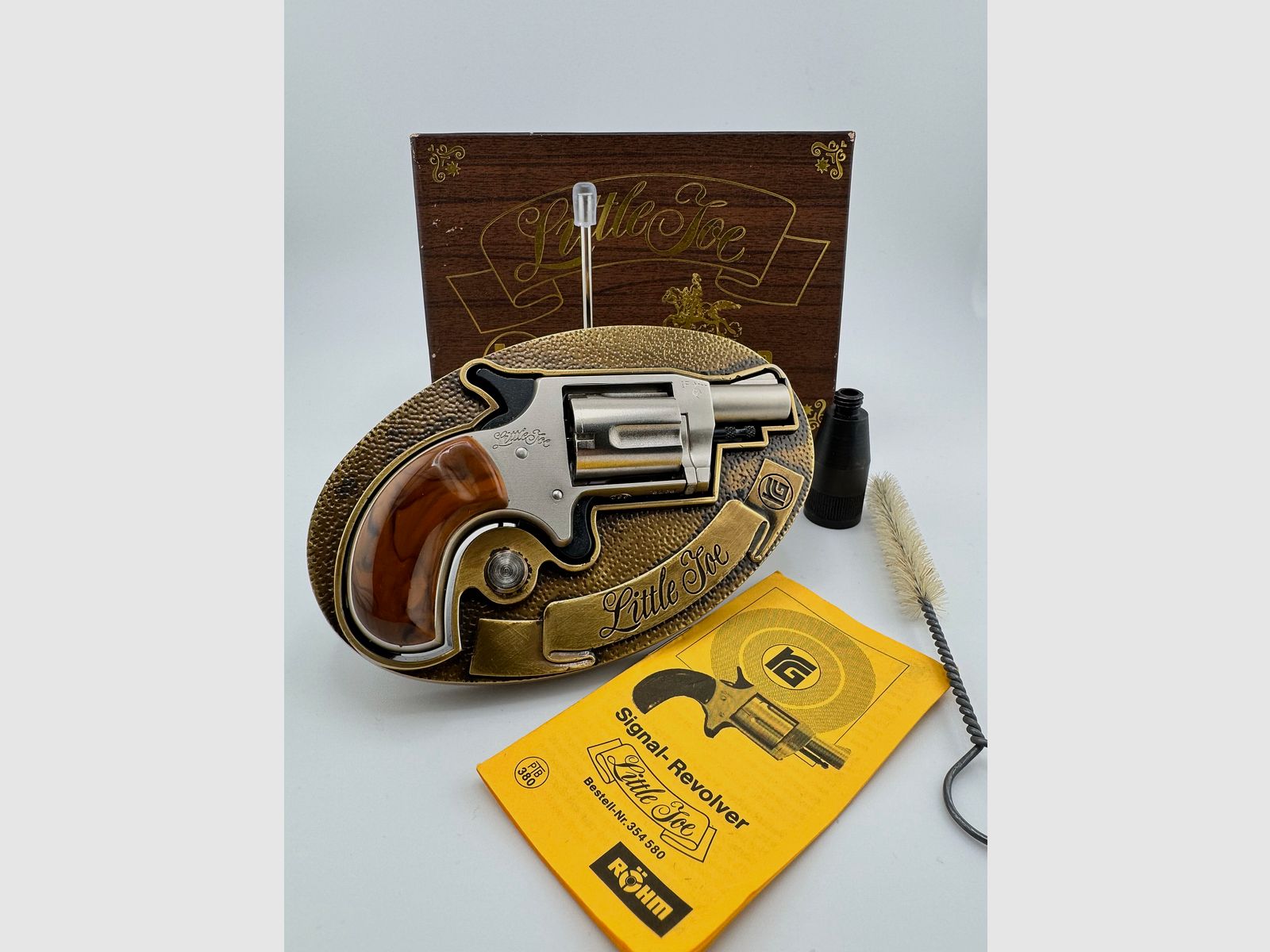 Röhm Little Joe nickel-plated - PTB 380 - Year of proof 1985 - Caliber 22 long blank firing