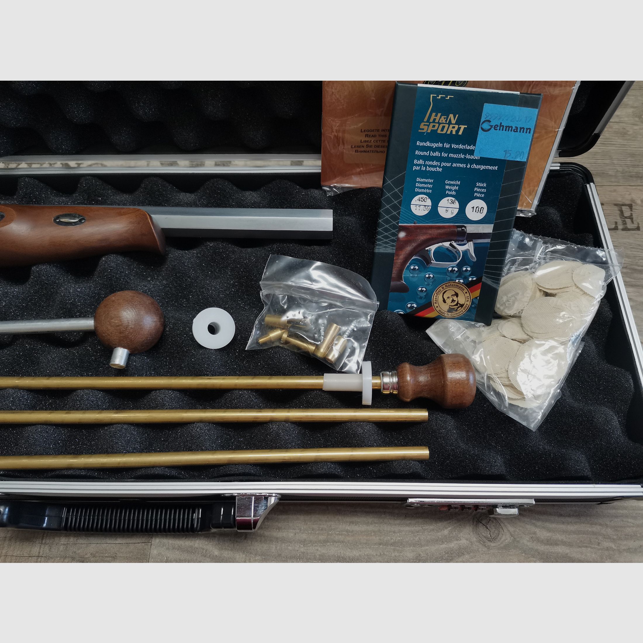 Davide Pedersoli Ensemble complet Pistolet à percussion arrière Continental Target Calibre .45