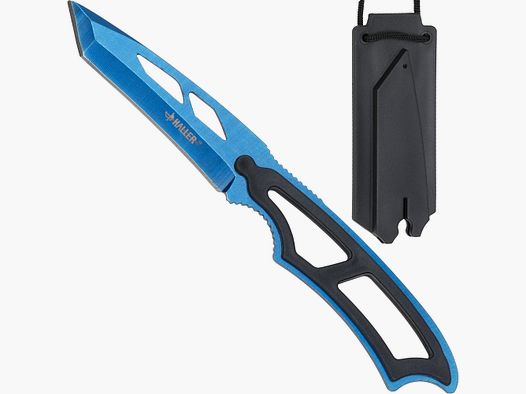 NeckKnife blau eloxiert §42a konform legal führen