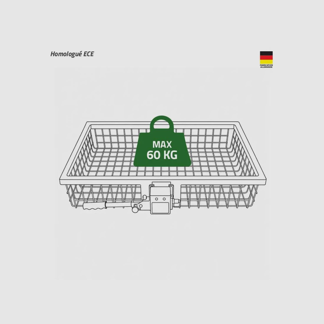 Hochklappbarer Wildträger Heck-Pack Optimal 90 × 50 × 12,5 cm ECE, Bild 3 von 5