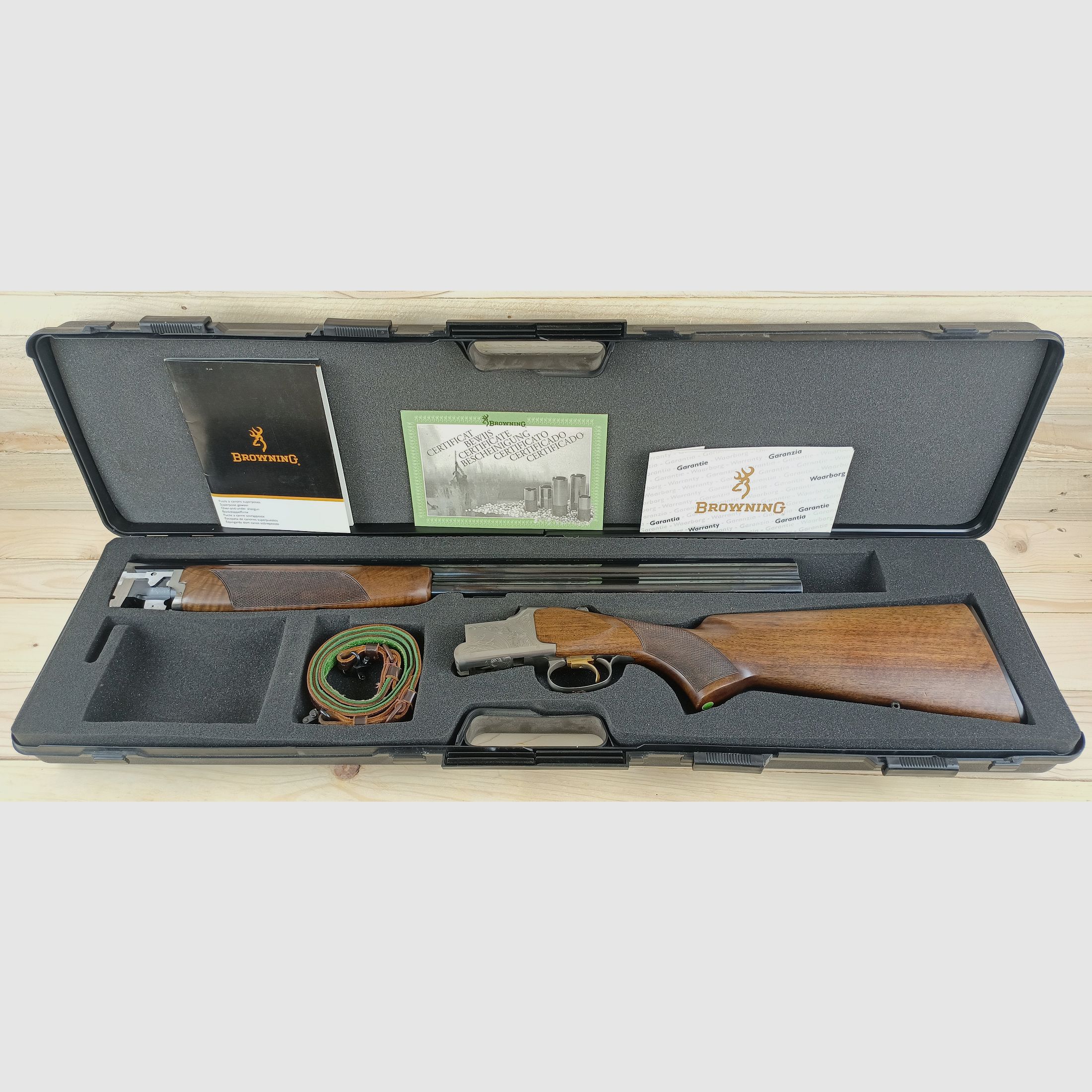 Bockdoppelflinte Browning Special GTS, Kal. 12/76 *schöne Gravur & goldener Abzug*