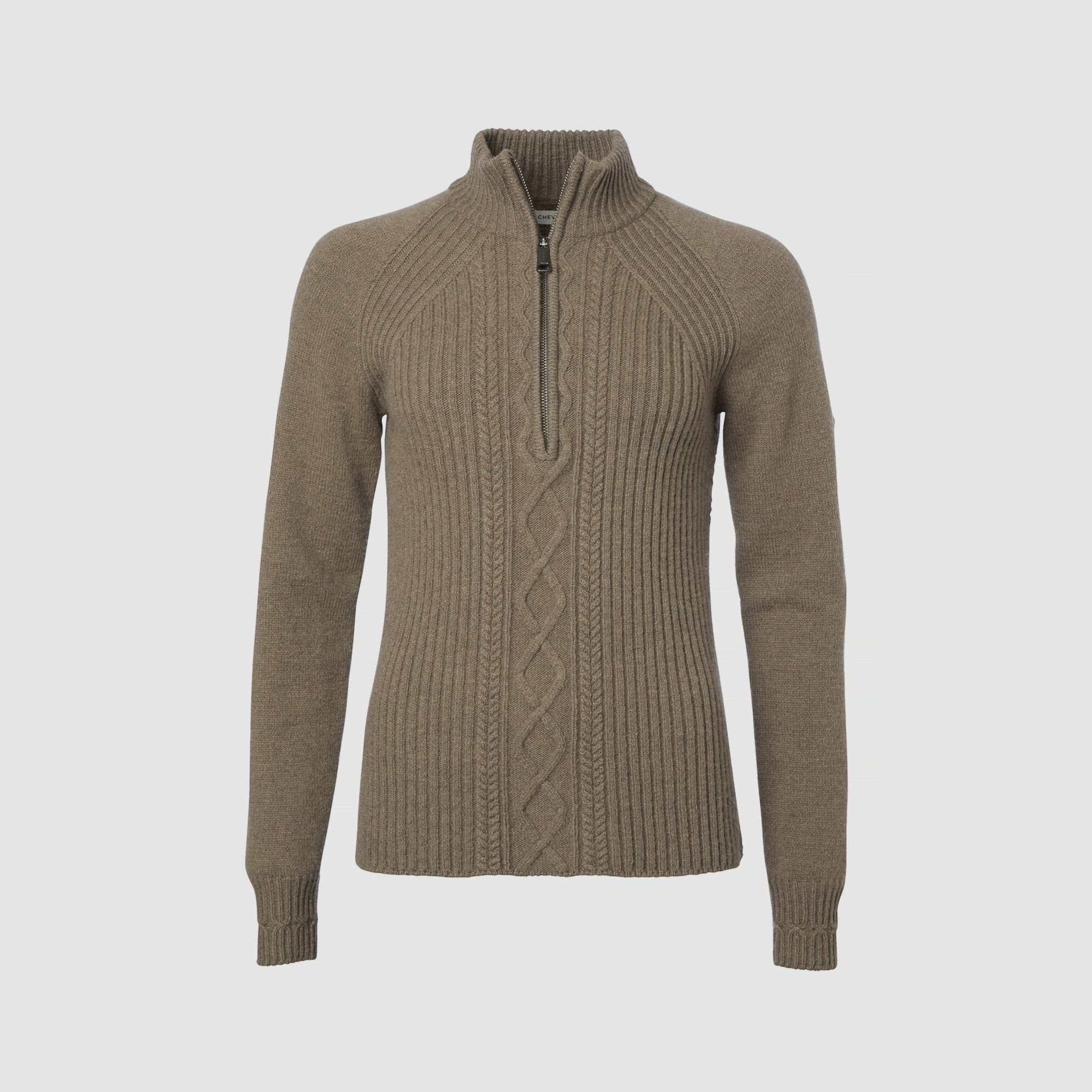 Chevalier Stella Half Zip Wool Pullover Damen Saddle Brown 38W