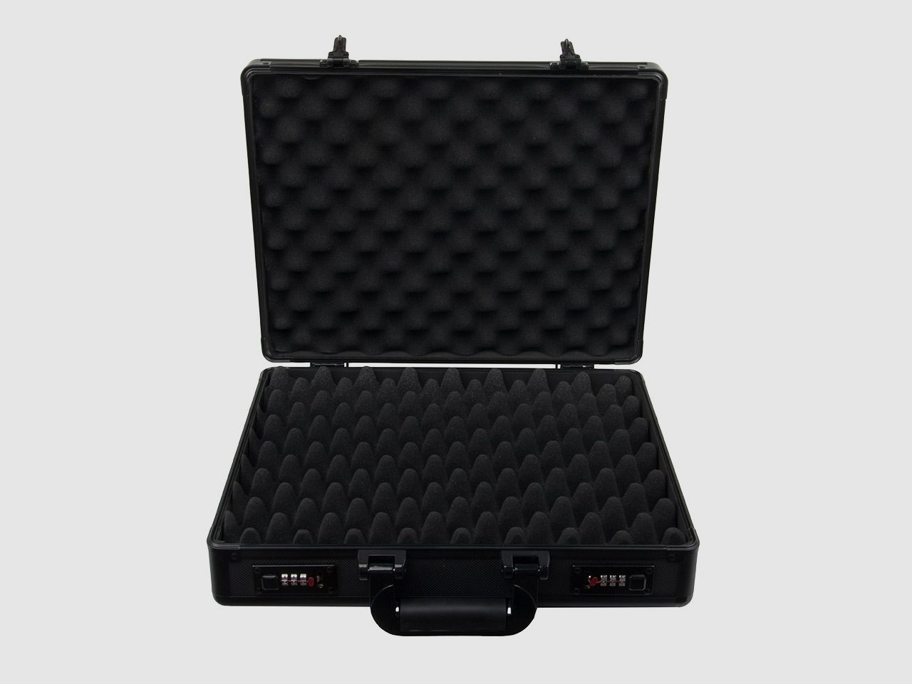 Pistolenkoffer Transportkoffer Jakob Winter Serie 6400 40 x 30 x 11 cm Aluminium Noppenschaumstoff SchnappverschlĂĽsse mit integriertem Zahlenschloss