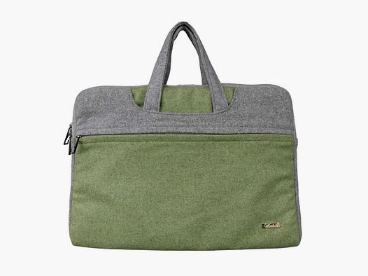 Sacoche pour ordinateur portable Gloria en vert et gris