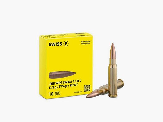 Swiss P LR-1 Büchsenpatronen .308 Win / 11,3 g / 10 Stk