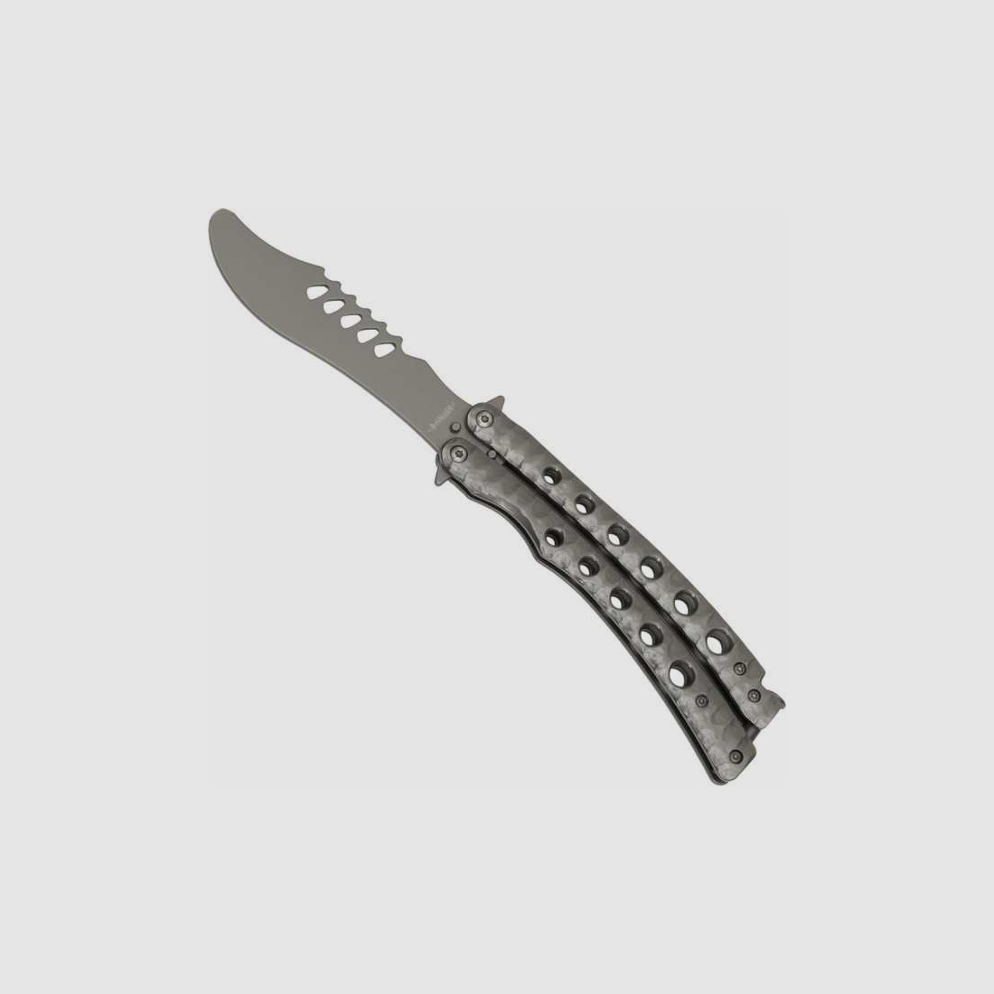 Couteau d'entraînement Haller Butterfly Rough Grey Balisong émoussé