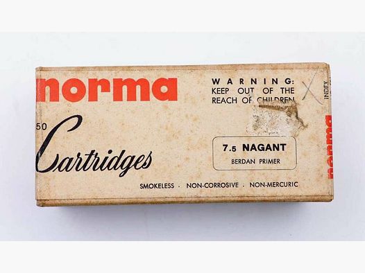 Cartucce per revolver Norma 7,5 Nagant/Swed.