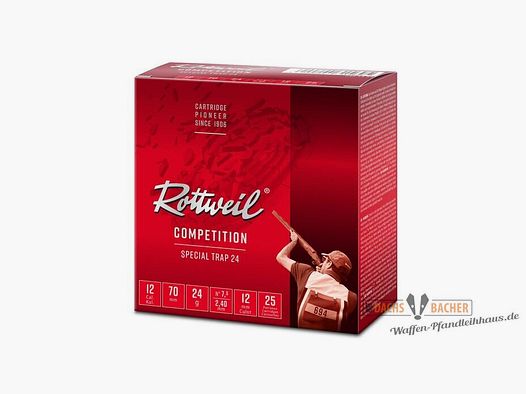 Rottweil Special Trap BLEI 12/70 2,4mm No. 7,5 24g 25 Schuß