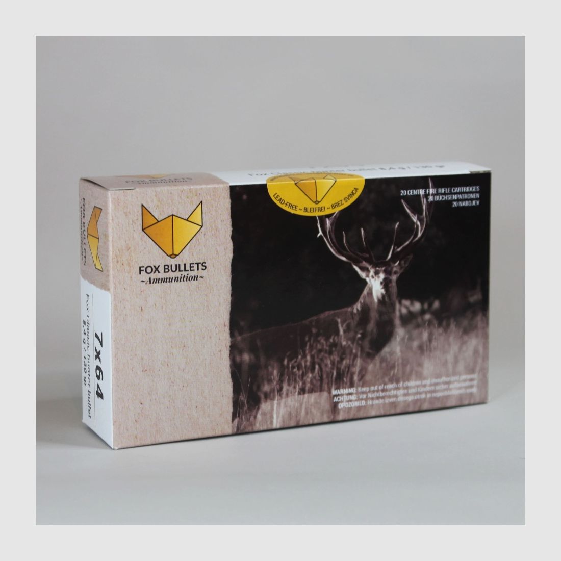 Fox Bullets Classic Hunter 7x64 130GR / 8,4g bleifrei 20 Patronen