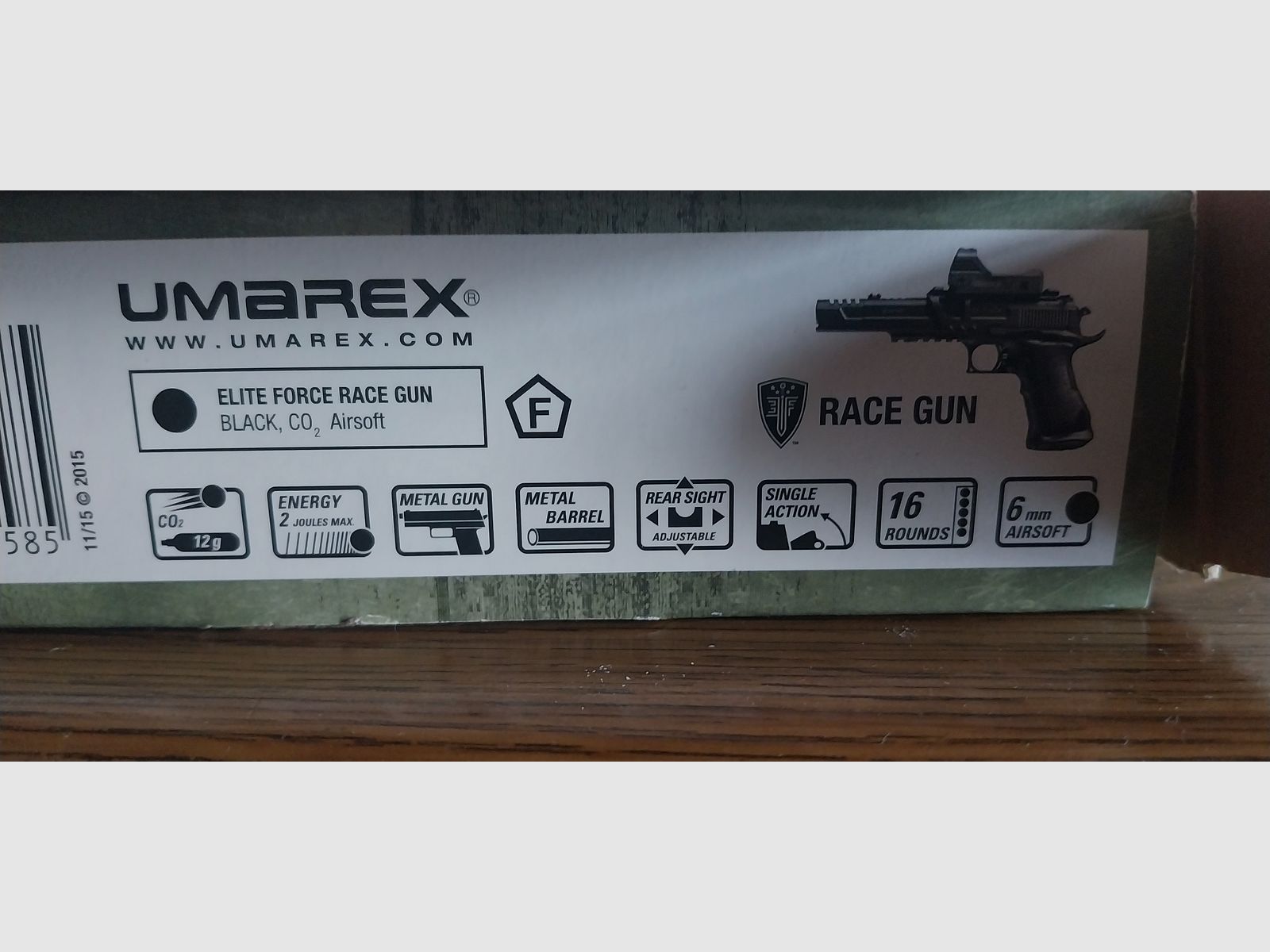 Softair CO2 Pistole Elite Force RaceGun Blowback Kaliber 6 mm BB (P18)