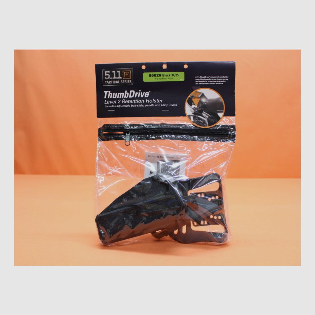 5.11 5.11 ThumbDrive Holster (50026) 019 Black: Glock 34/35 right hand black