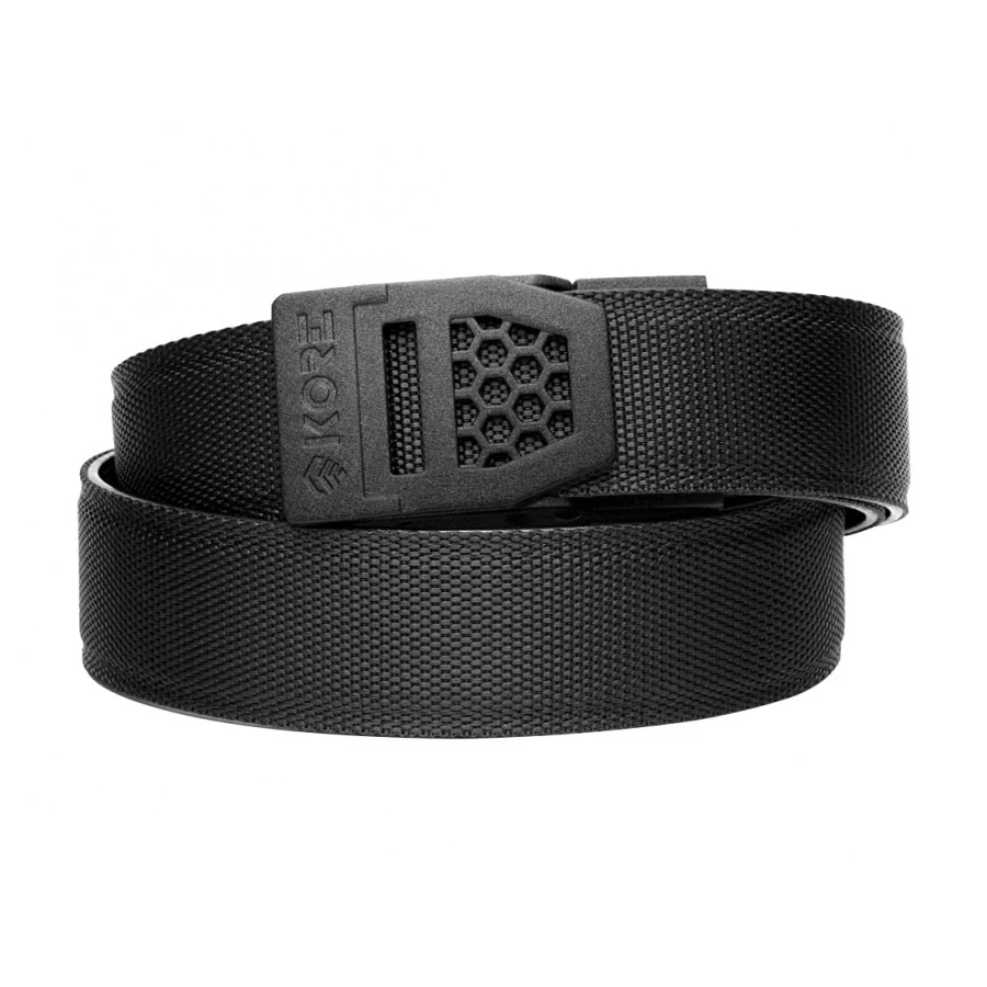 Kore Essentials Tactical Nylon Gun Belt X6 taktischer Gürtel, schwarz, Belastbarkeit bis 3,6 kg