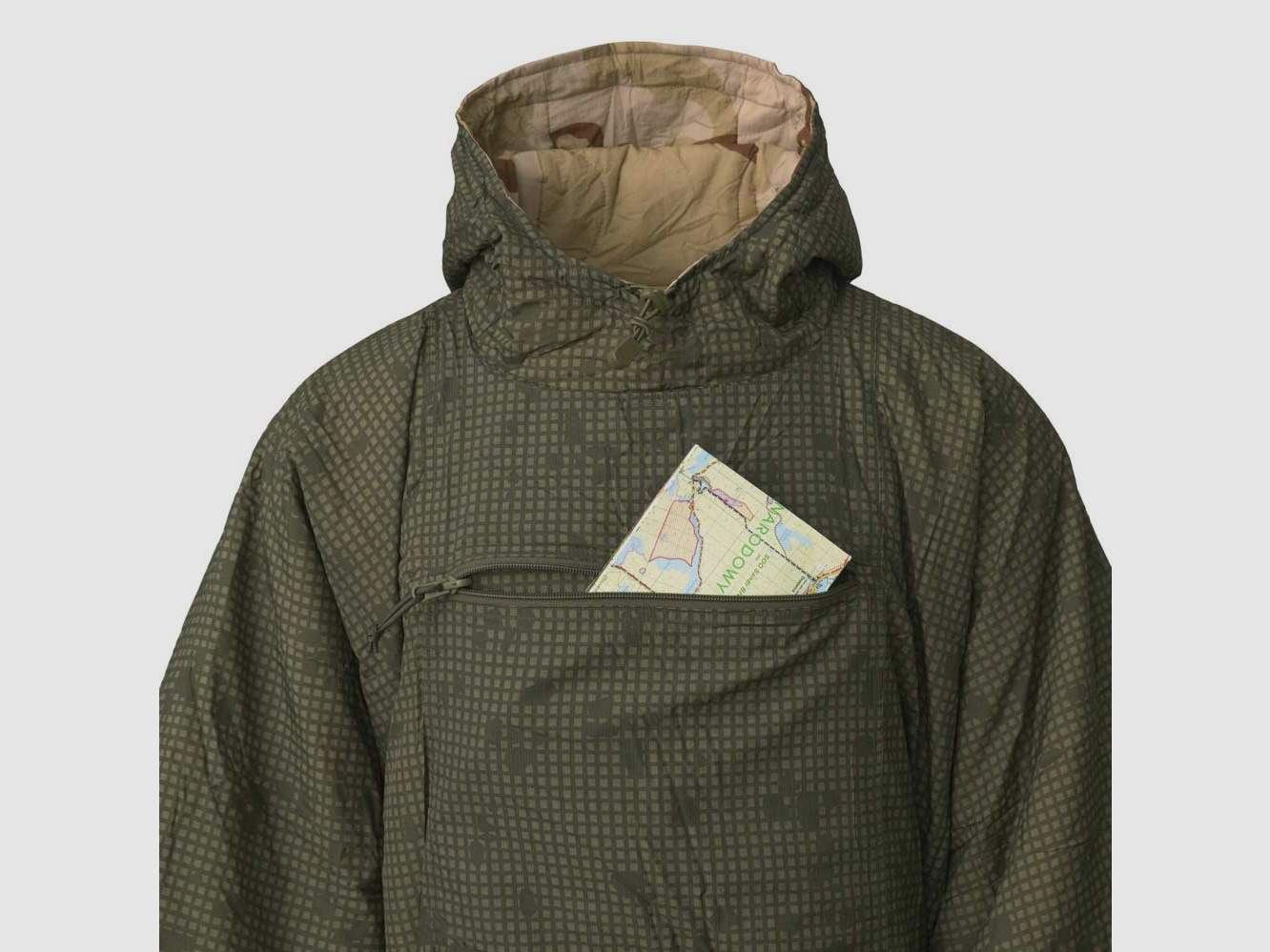 HELIKON-TEX REVERSIBLE SWAGMAN ROLL PONCHO CLIMASHIELD APEX  DESERT NIGHT CAMO / US DESERT