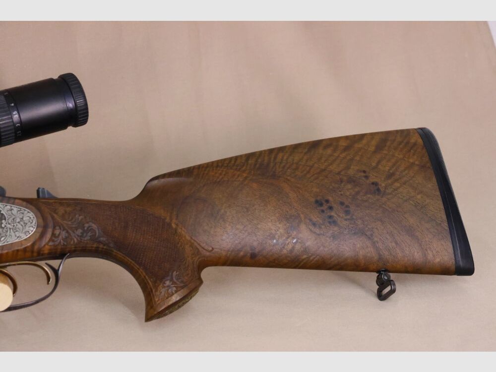 Heym 35 double rifle // side lock // left-handed stock // Fortner