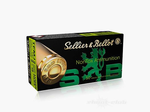 Sellier & Bellot 9mm Luger TFMJ NON-TOX 7,5g/ 115grs, 50 Patronen