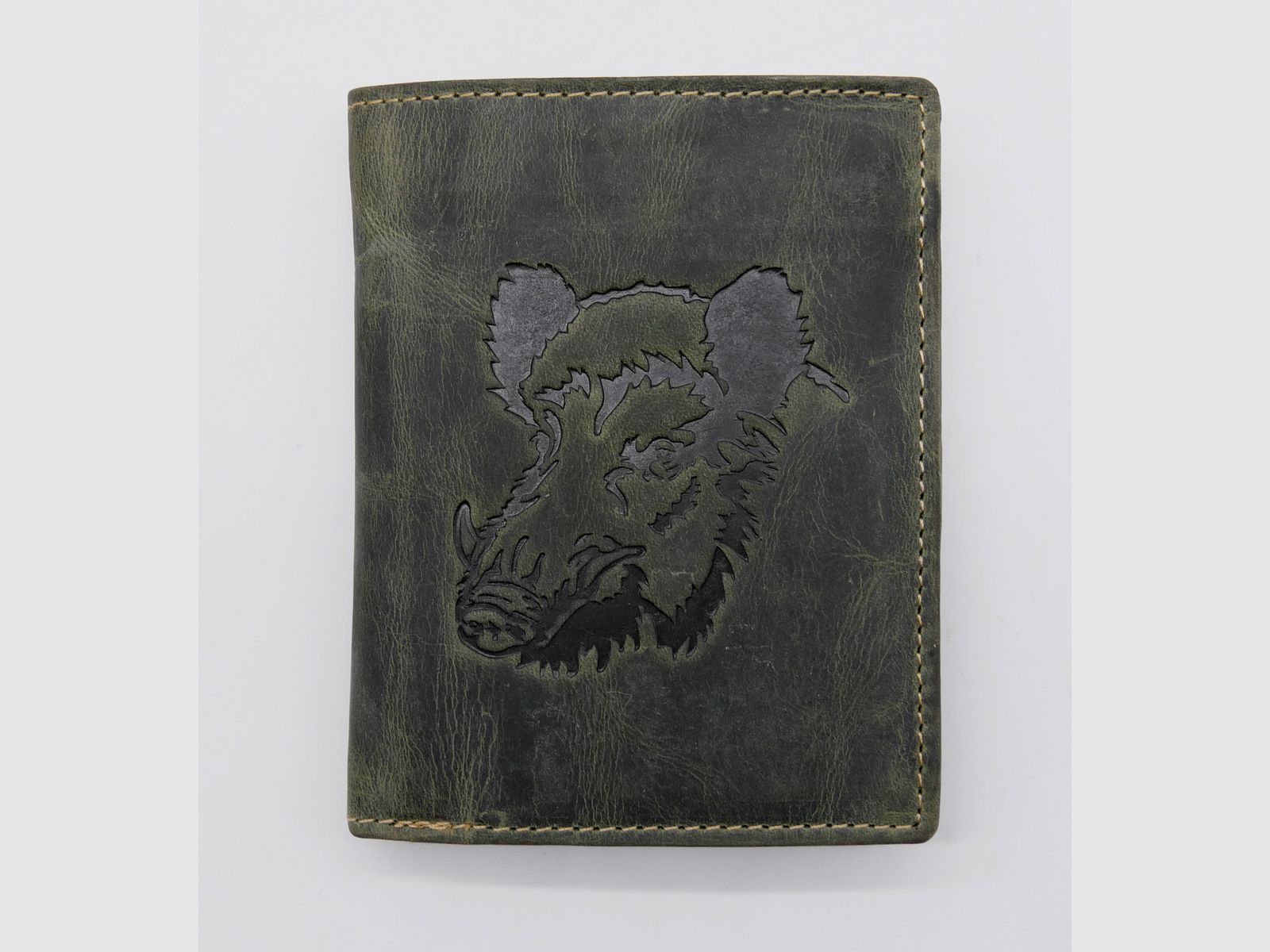 Greenburry leather wallet olive Vintage Animal Collection Royal Stag boar 1701-wildboar-30