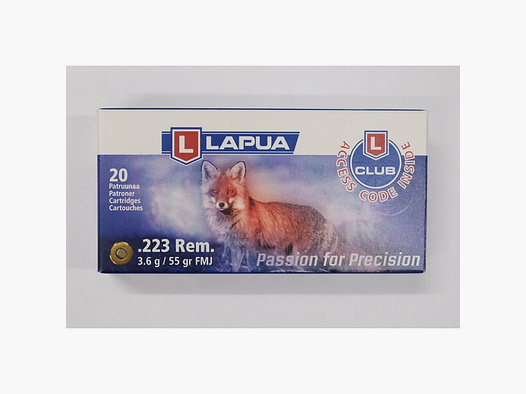 Munition Lapua .223 Rem FMJ 55gr. - 20 Stk.