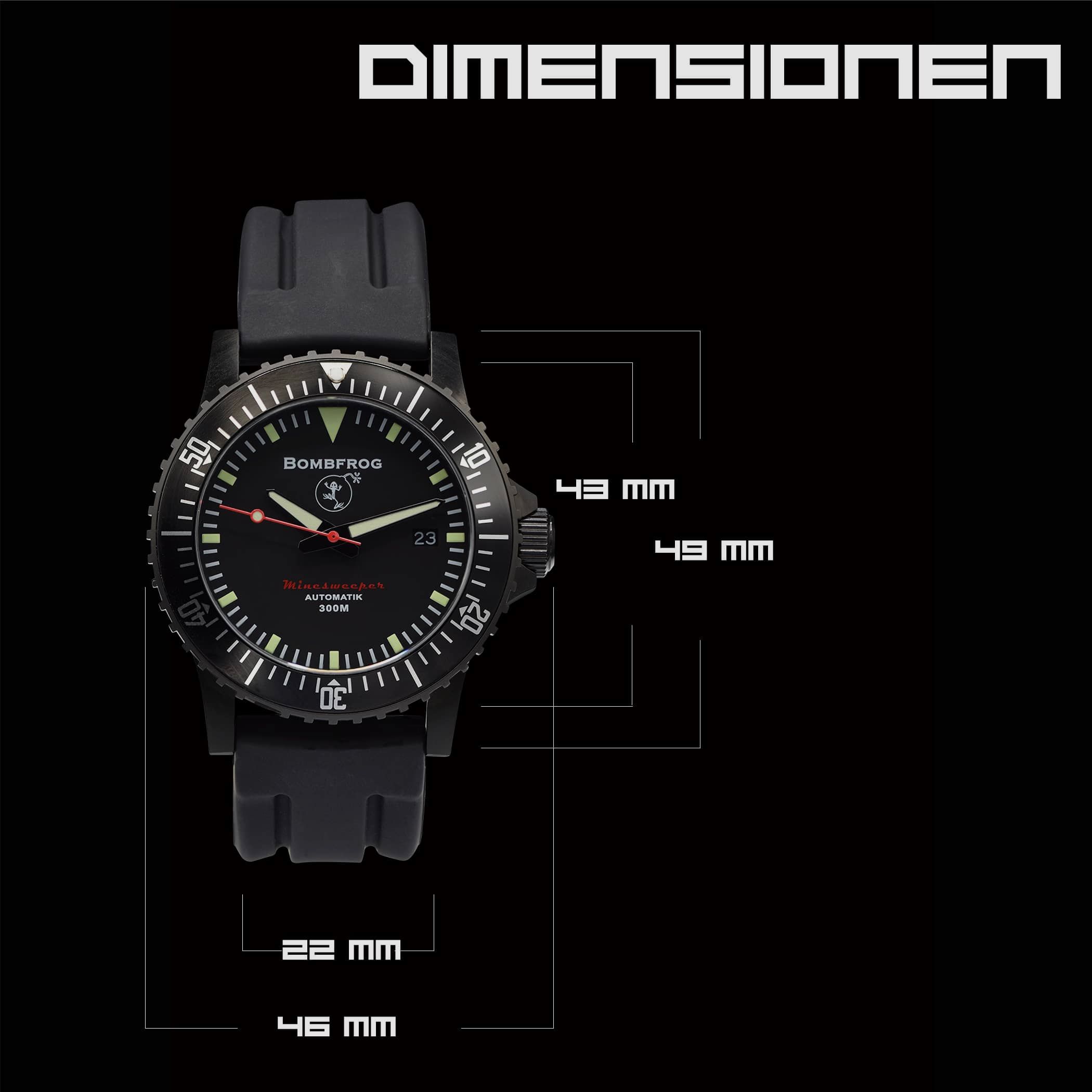 BOMBFROG Minesweeper Zwart Neopreen Armband, afbeelding 6 van 6