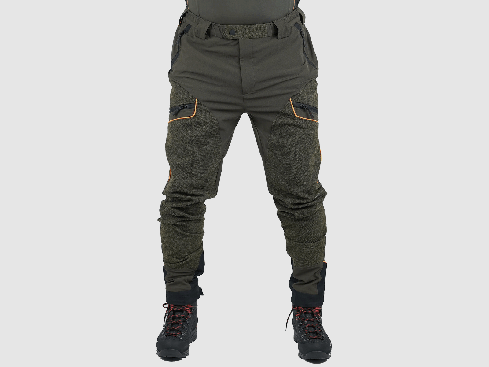 PANTALONE – MASSERIA – 19 Olive / Orange Fluo, immagine 1 di 3