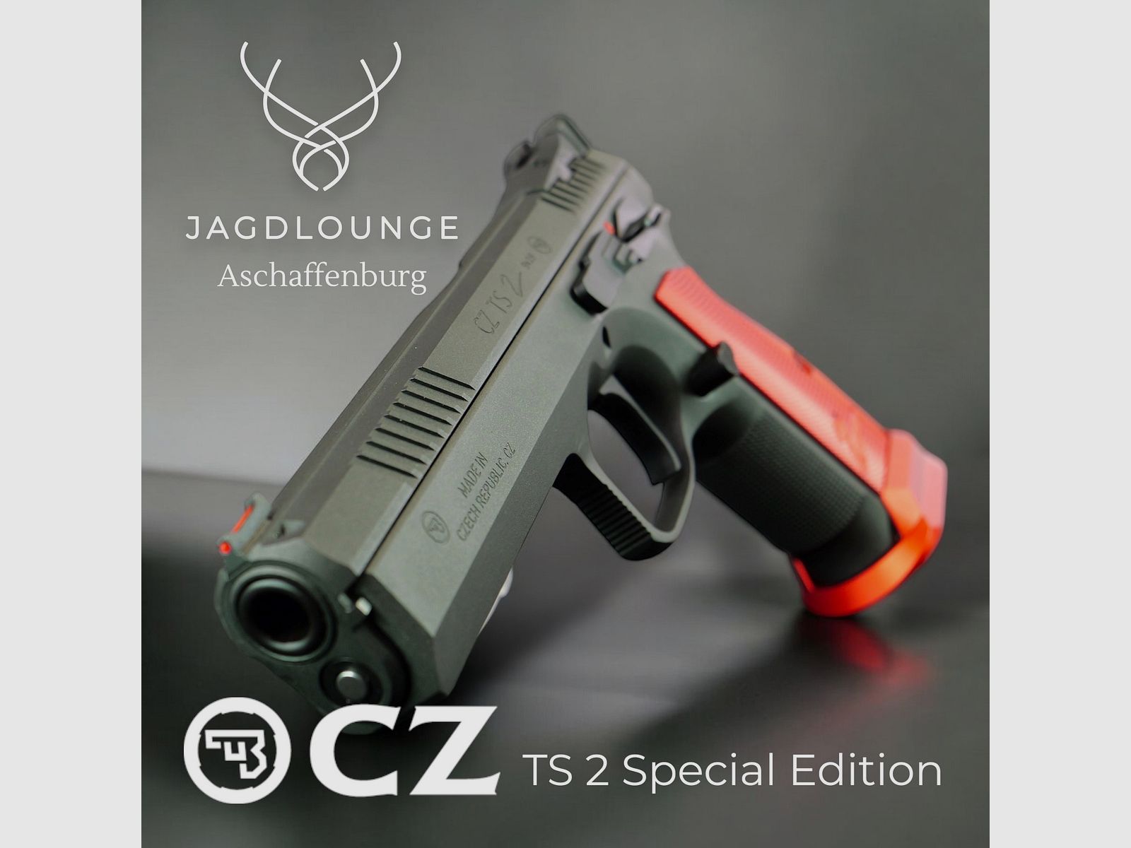 CZ TS2 Cobalt Grey / Red Edition 9x19mm