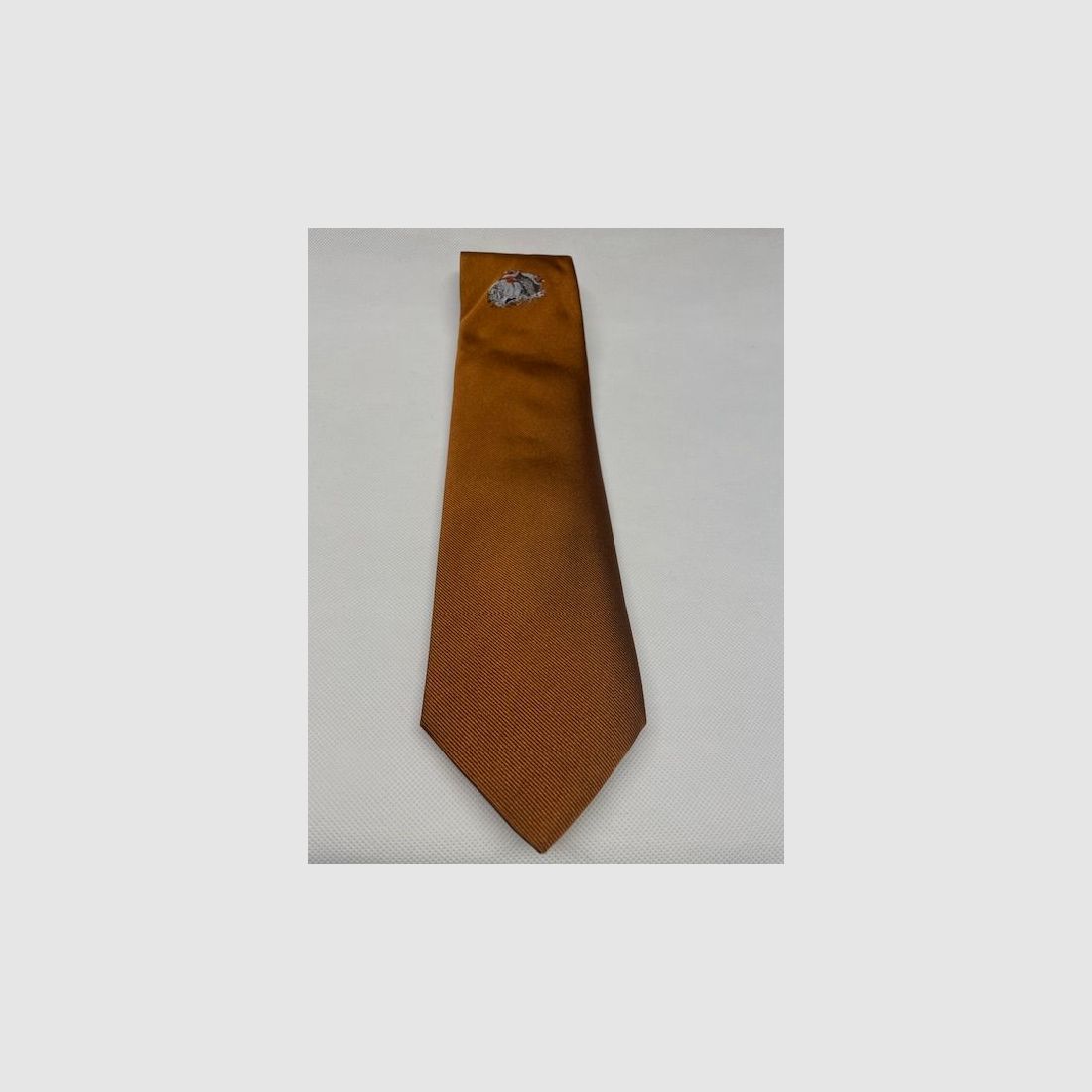 Seidenkrawatte in Orange mit Rebhühner