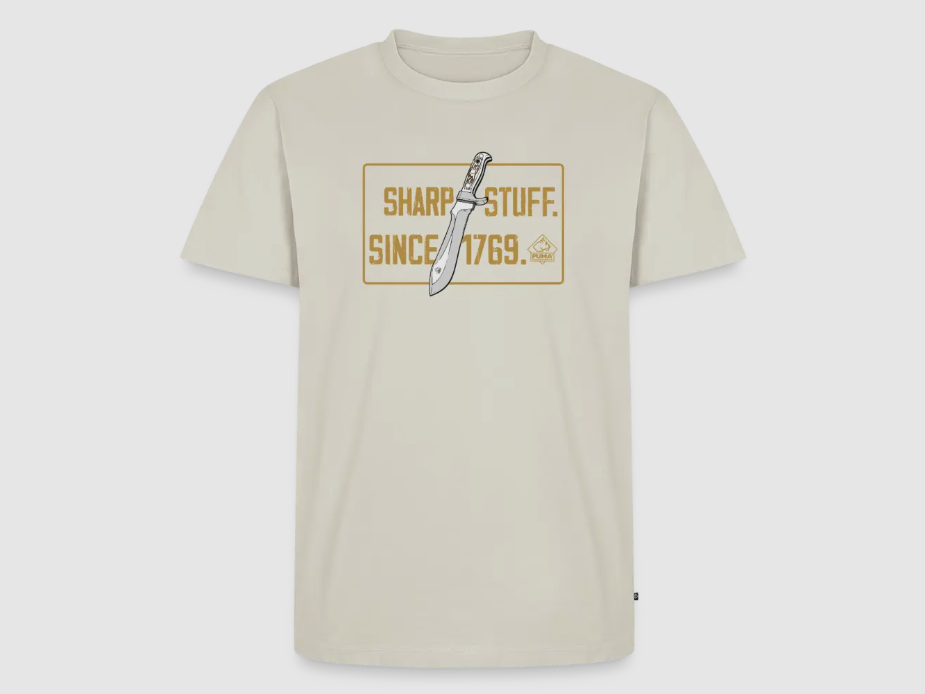 PUMA Męska Premium Koszulka "Sharp stuff since 1769 Gold"