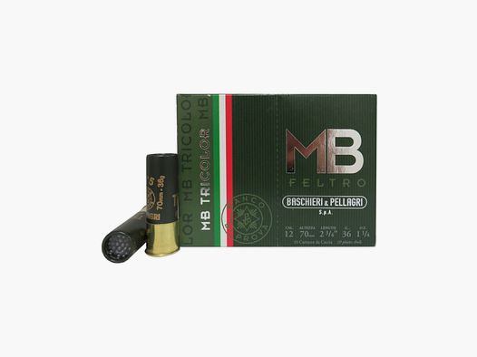 Patronen Baschieri e Pellagri Tricolor Kal. 12/70 36 g Blei 5 10 Stk