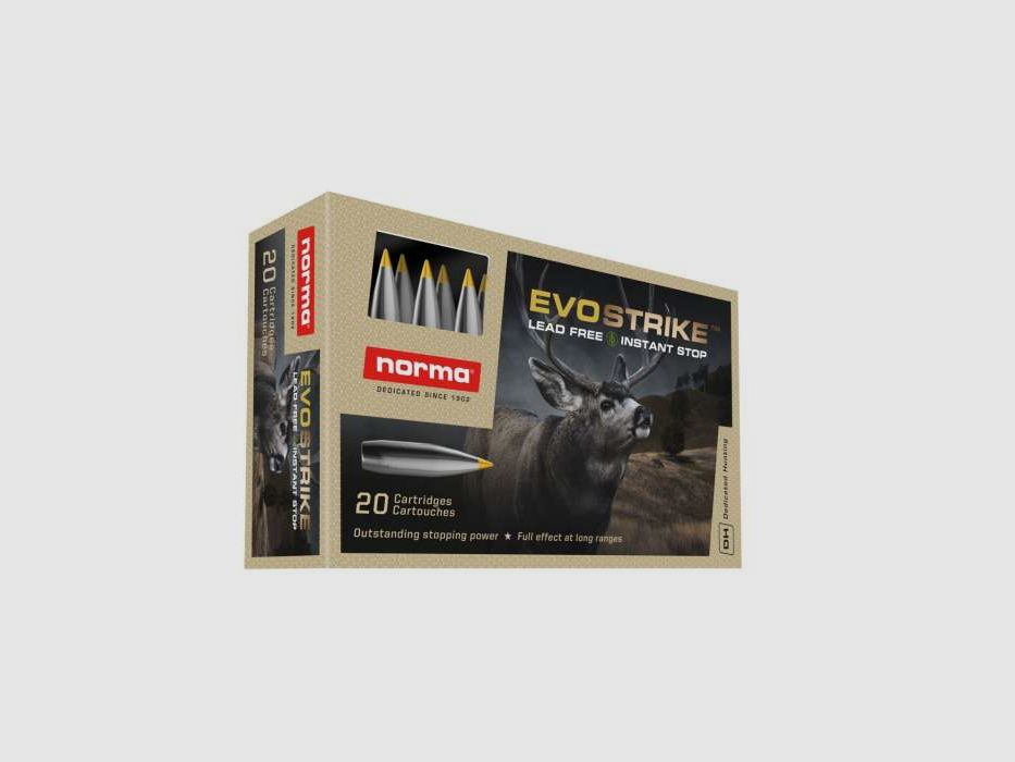 20 cartucce EVOSTRIKE cal. 6.5 CDR 93 gr NORMA, immagine 1 di 3